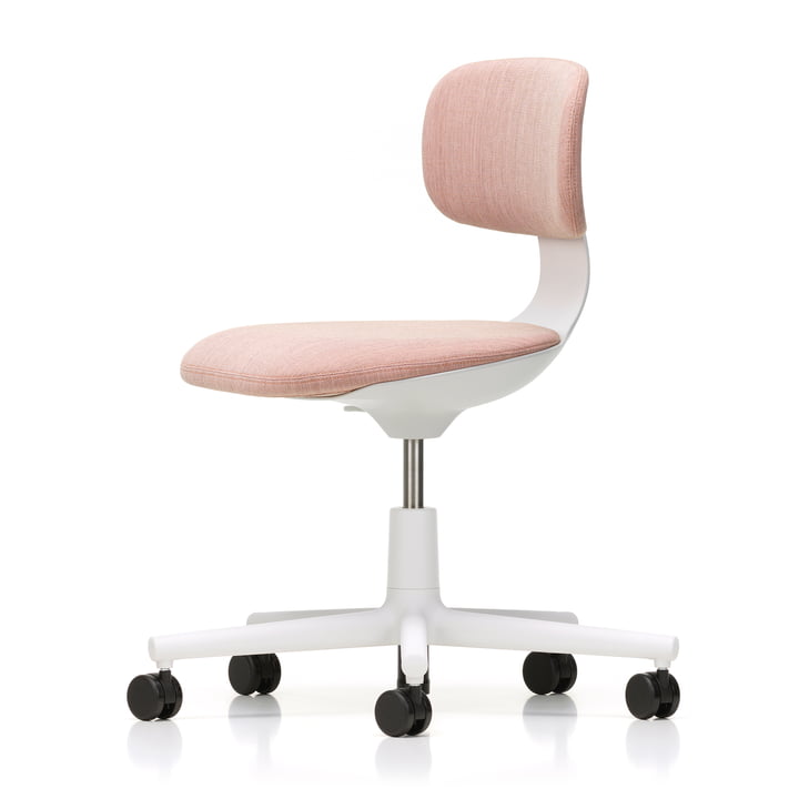Rookie kontorstol fra Vitra i tress pink / blød grå