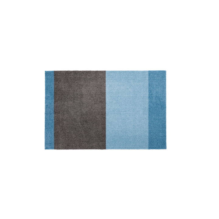 Stripes Horizontal løber, 60 x 90 cm, lys / støvet blå / stålgrå fra Tica Copenhagen