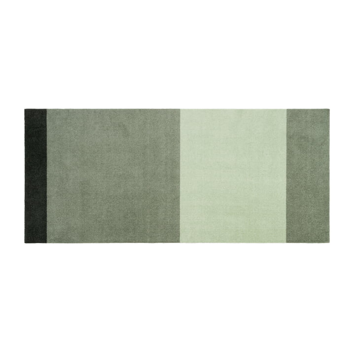 Stripes Horizontal løber, 90 x 200 cm, lys / støvet / mørkegrøn fra Tica Copenhagen