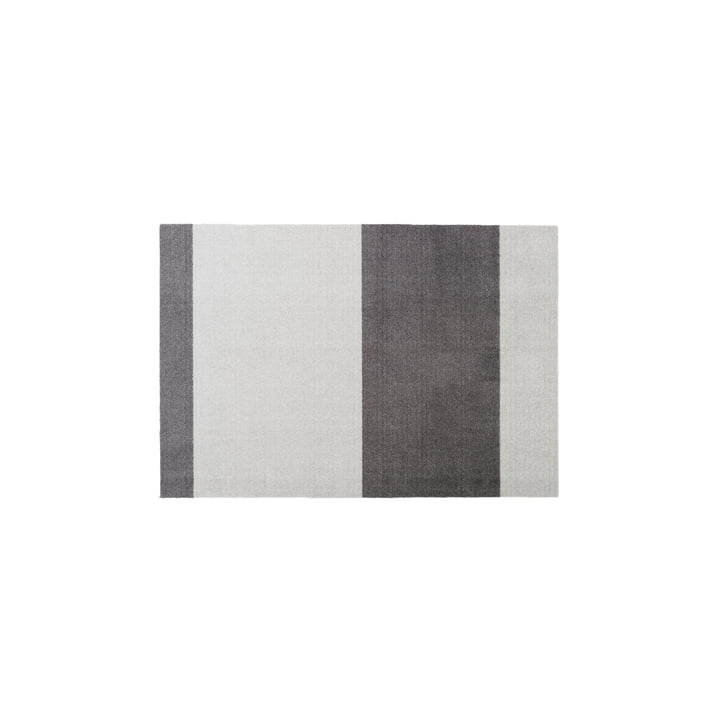 Stripes Horizontal løber, 90 x 130 cm, lysegrå / stålgrå fra Tica Copenhagen