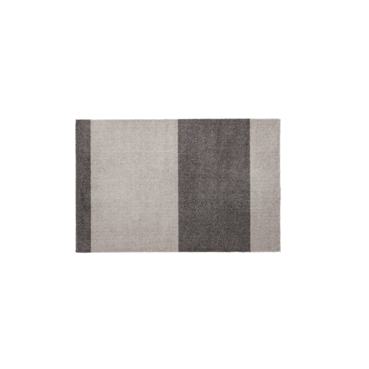Stripes Horizontal løber, 60 x 90 cm, lysegrå / stålgrå fra Tica Copenhagen