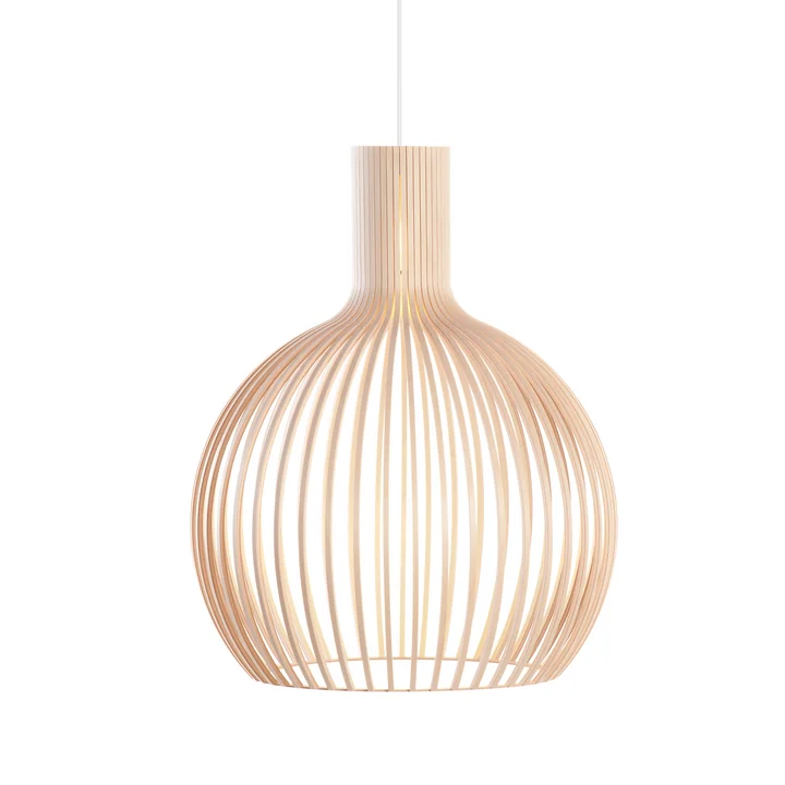 Octo 4240 pendellampe Ø 54 x H 68 cm fra Secto lavet af bjørketræ