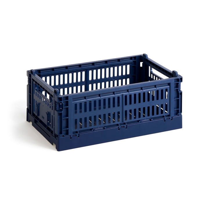 Colour Crate kurv genbrugt S fra Hay i farven dark blue