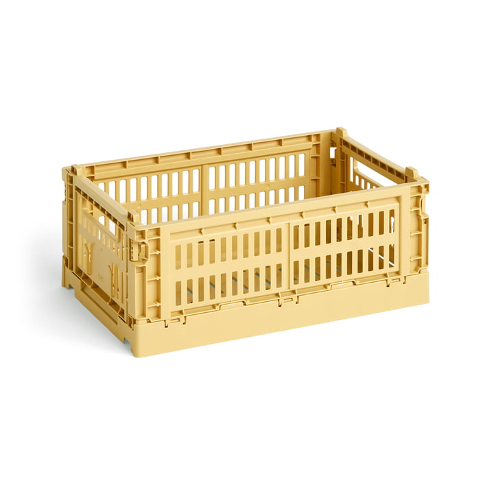 Colour Crate kurv genbrugt S fra Hay i farven golden yellow