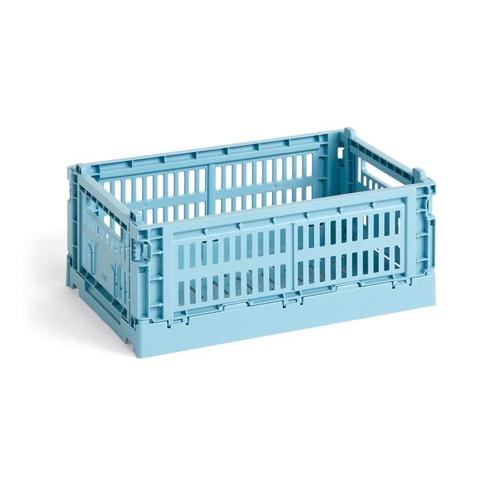 Colour Crate kurv genbrugt S fra Hay i farven light blue