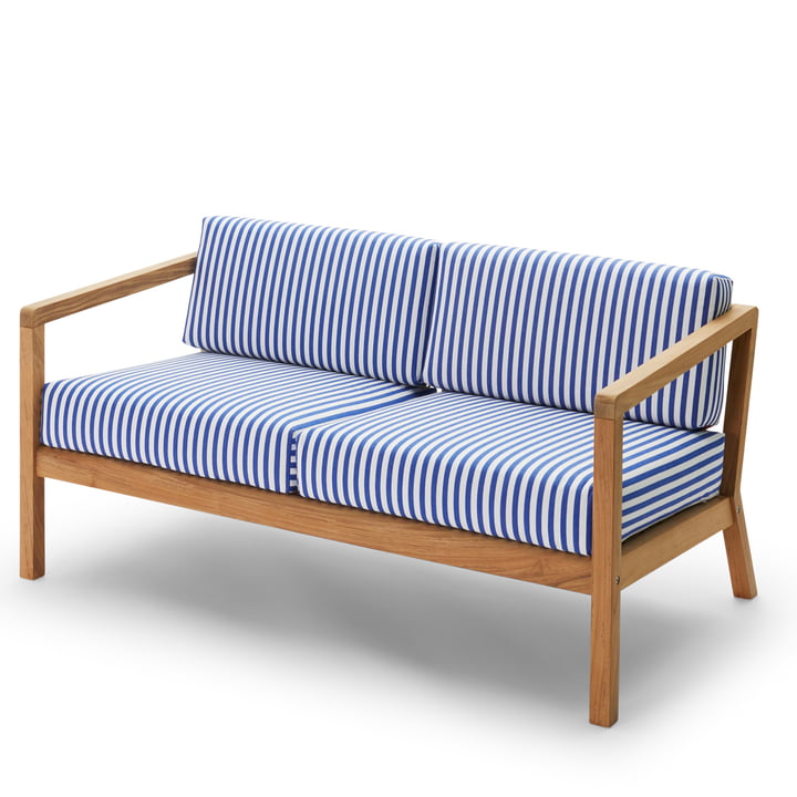 Virkelyst sofa 2-personers, teak / havblå (Limited Edition) fra Skagerak
