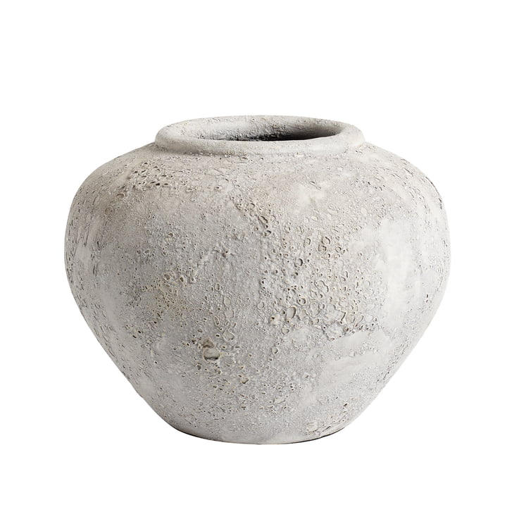 Luna kande, terracotta, H 26 Ø 34 cm, grå fra Muubs