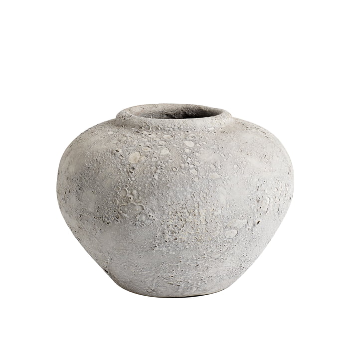 Luna kande, terracotta, H 18 Ø 25 cm, grå fra Muubs