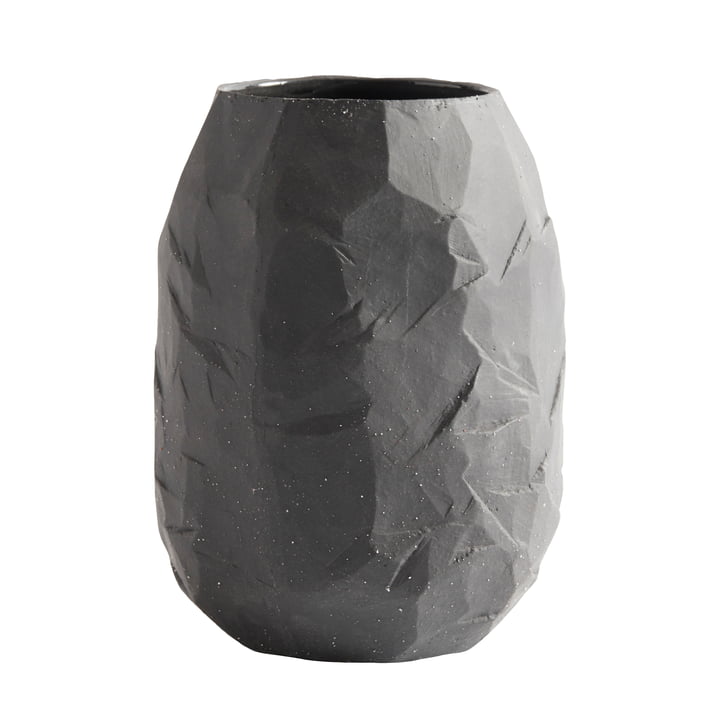 Kuri vase, H 21 Ø 16 cm, sten fra Muubs