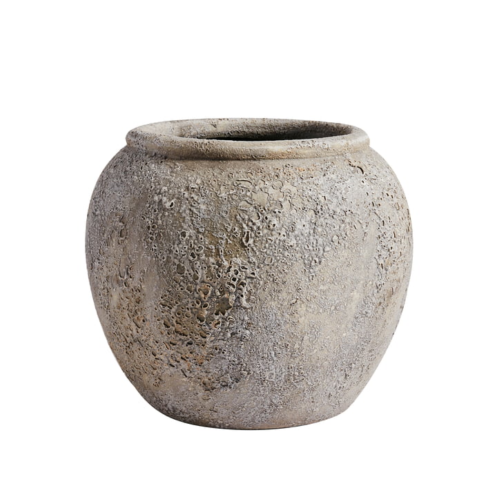 Luna skål, terracotta, H 25, Ø 29 cm, grå fra Muubs