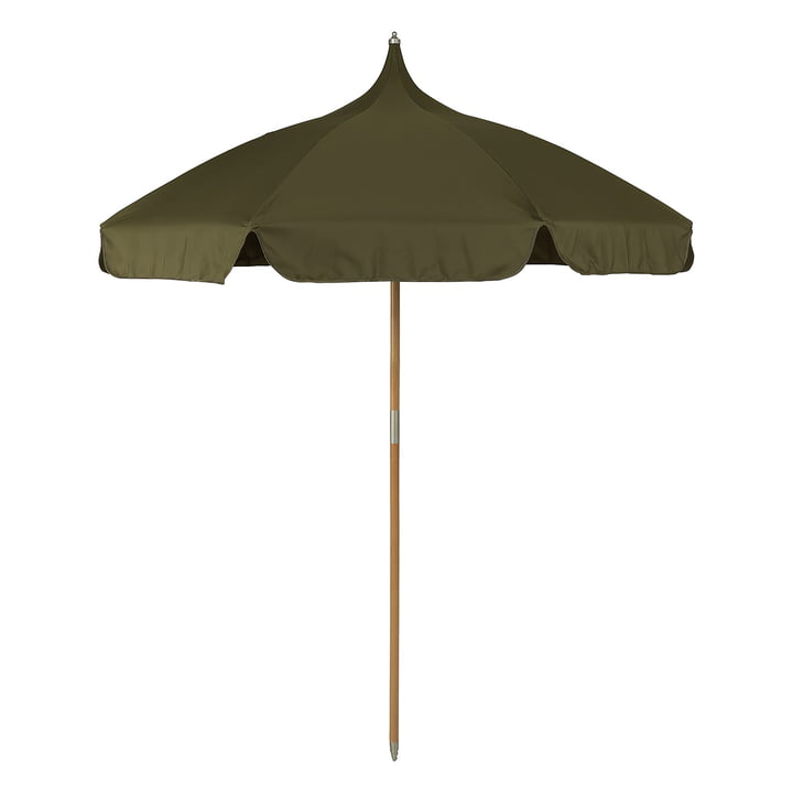Lull parasol fra ferm Living i military olive version