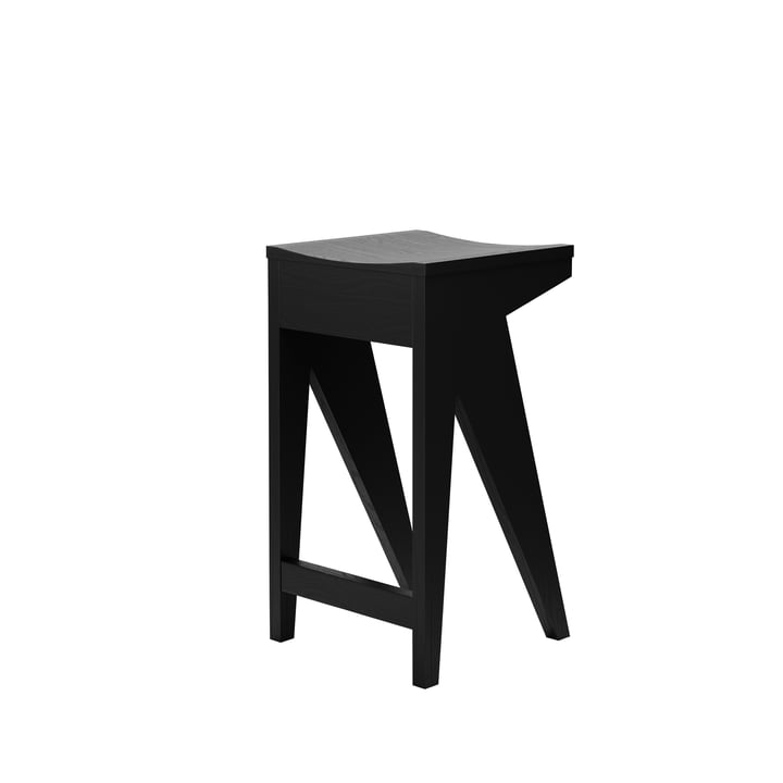 Schulz barstol fra OUT Objekte unserer Tage i udgaven H 65 cm, sort