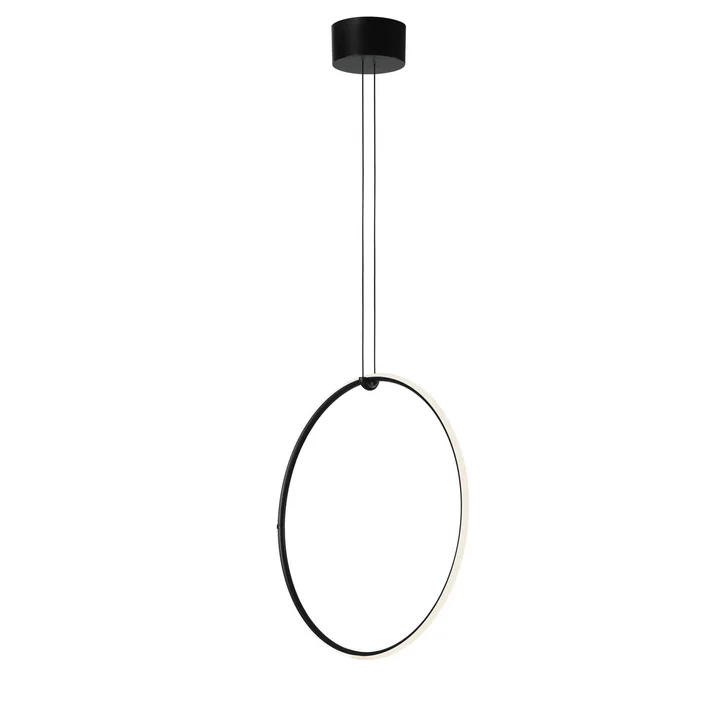 Arrangements LED pendelarmatur, rund / medium, mat sort (inkl. Baldakin) fra Flos