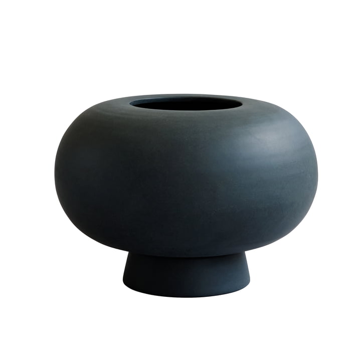 Kabin Vase, Fedt, Ø 35 cm, Sort fra 101 Copenhagen