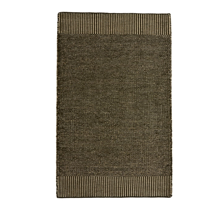 Rombo tæppe, 90 x 140 cm, hvid/mosgrøn fra Woud
