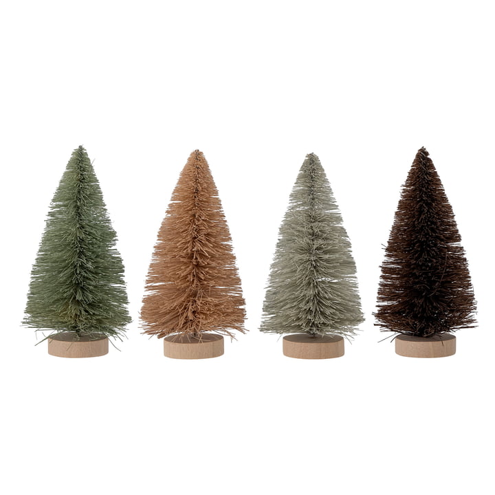 Oybek dekorative juletræer fra Bloomingville i sæt med 4 stk