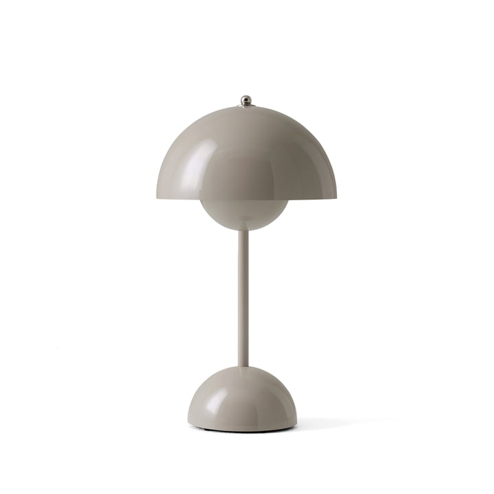 Flowerpot ledningsfri bordlampe VP9 by & Tradition i grå-beige