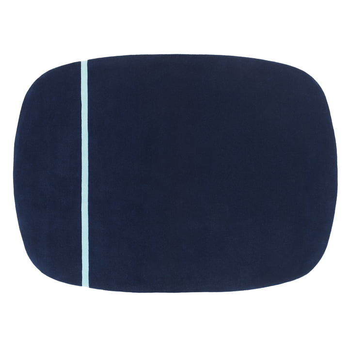 Oona tæppe fra Normann Copenhagen i farven blå