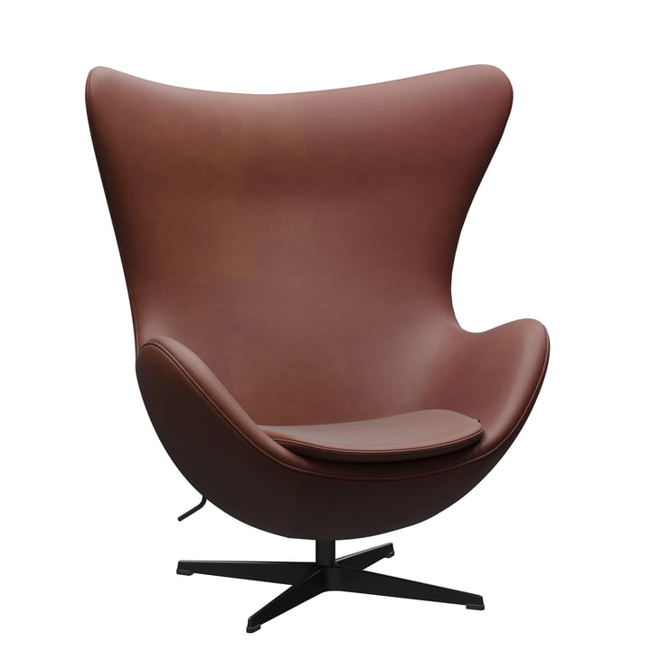Egg Chair, kastanjebrunt læder fra Fritz Hansen