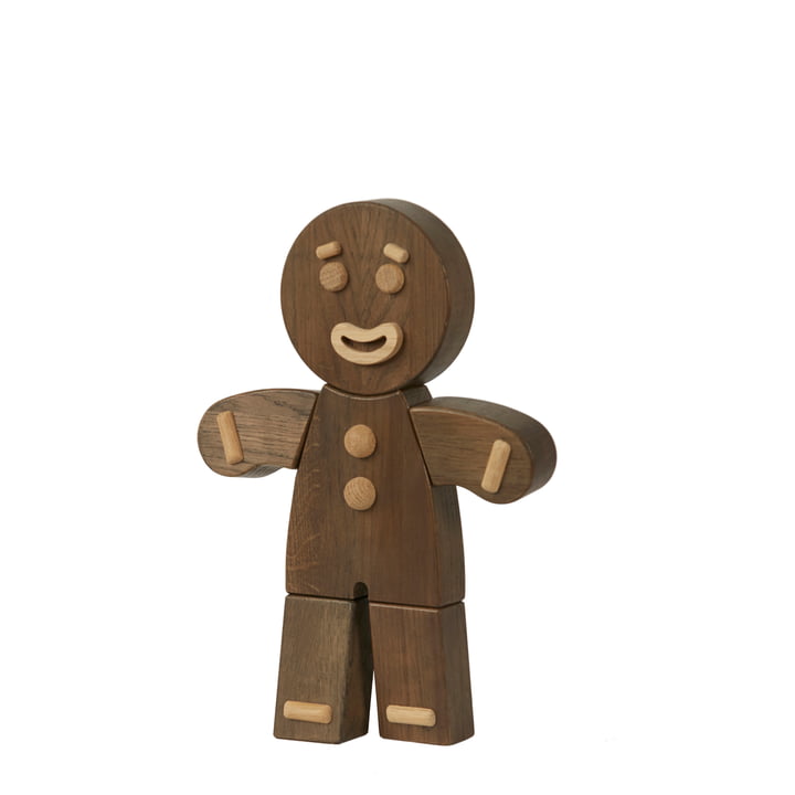 Gingerbread Man træfigur, lille, eg bejdset af boyhood