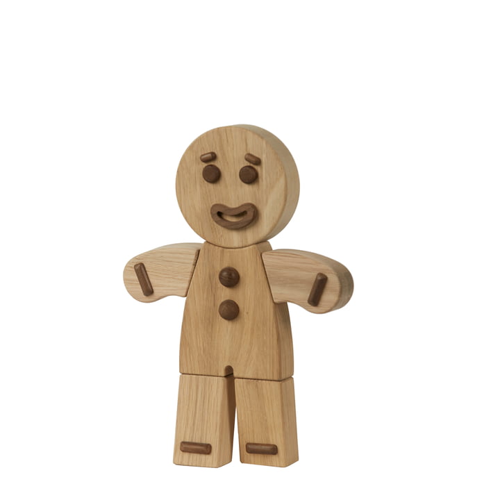 Gingerbread Man træfigur, lille, naturlig eg fra boyhood