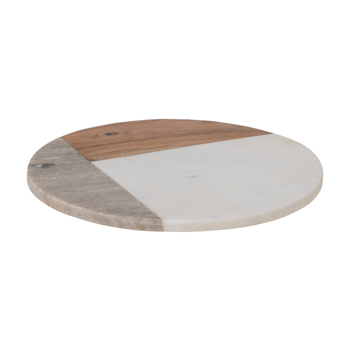 Olly serveringsbakke, Ø 30,5 x 4 cm, marmor / acarcia, hvid / flerfarvet fra Bloomingville