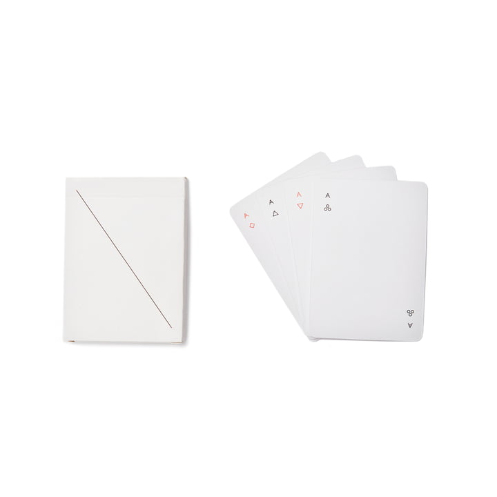 Minim spillekort, hvide fra Areaware