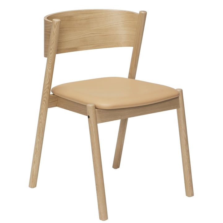 Oblique stol, eg / natur af Hübsch Interior