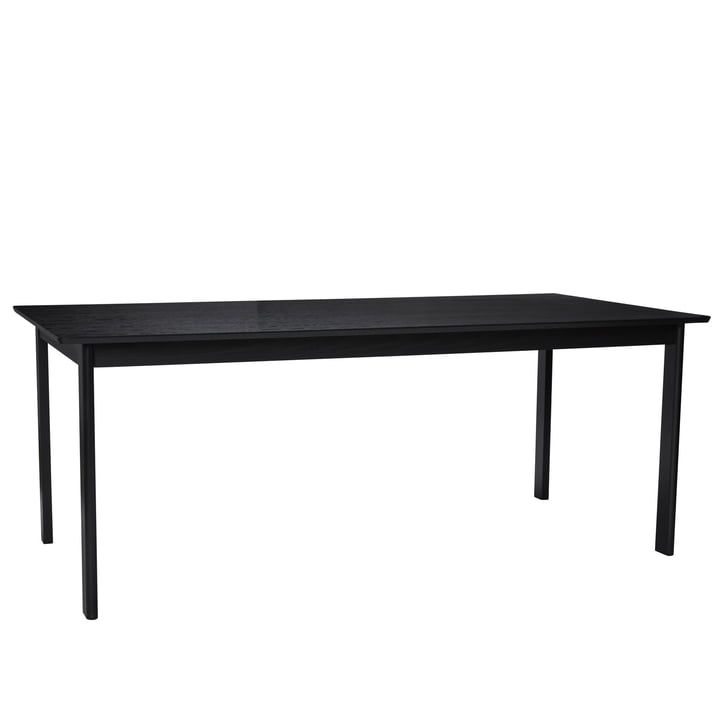 Dapper spisebord, L 195 cm, sort ask fra Hübsch Interior