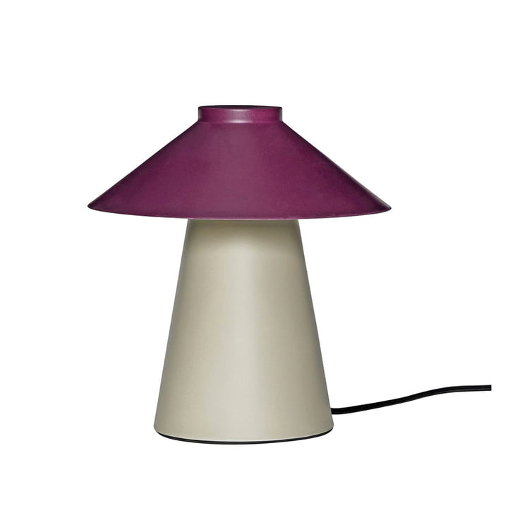 Chipper bordlampe, Ø 25 cm, sand/burgunder fra Hübsch Interior