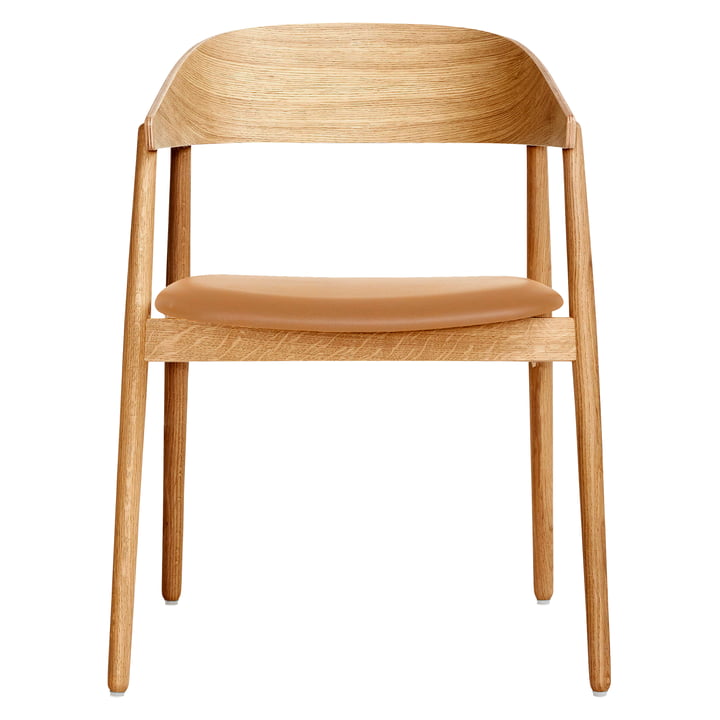 AC2 stol fra Andersen Furniture i matlakeret eg / cognac læder