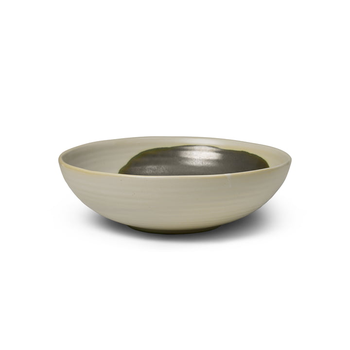 Omhu Bowl, Large, Off-White/Charcoal fra ferm Living