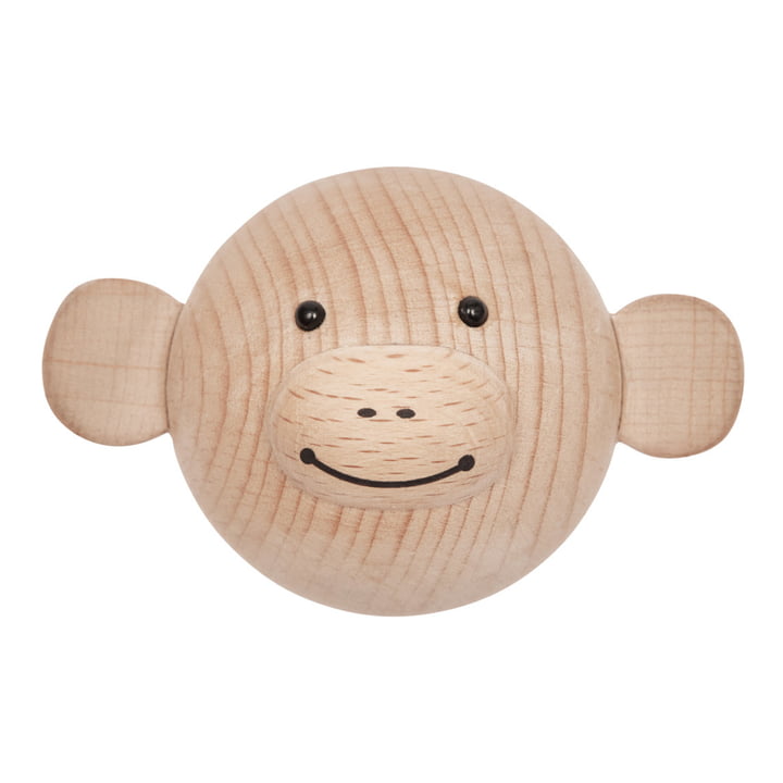 Mini Hook børnevægkrog abe fra OYOY i den naturlige udgave