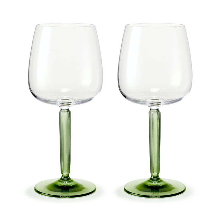 Hammershøi vinglas fra Kähler Design i den rødvinsgrønne udgave