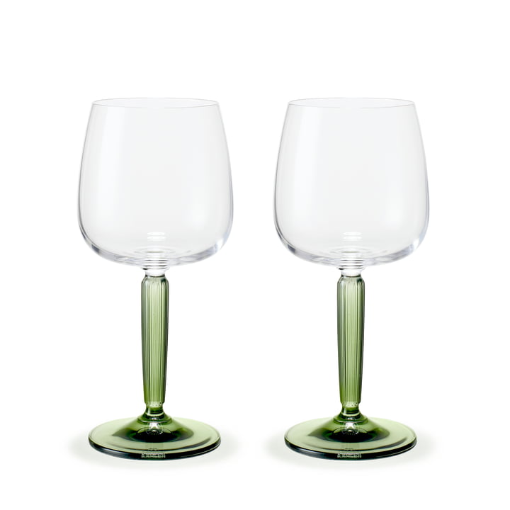 Hammershøi vinglas fra Kähler Design i den hvidvinsgrønne udgave