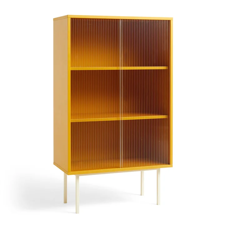 Colour Cabinet med glaslåger, 130 x 75 cm, gul fra HAY