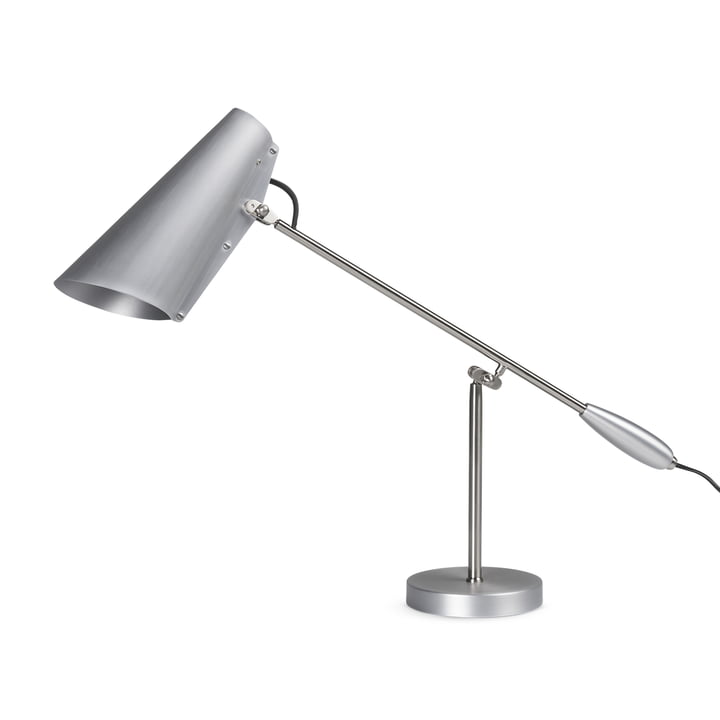 Birdy bordlampe fra Northern i aluminiumsudgaven