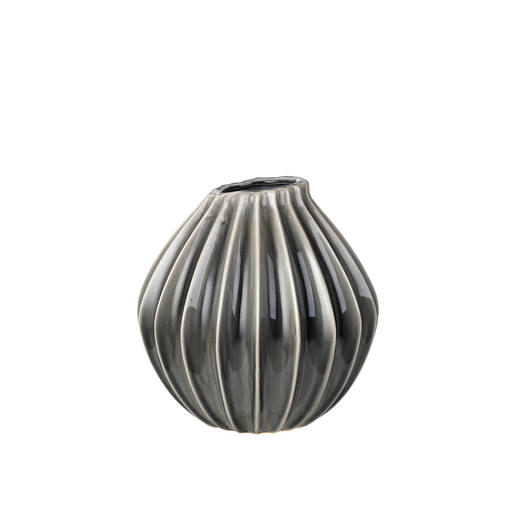 Wide vase, Ø 25 x H 25 cm, røget perle fra Broste Copenhagen