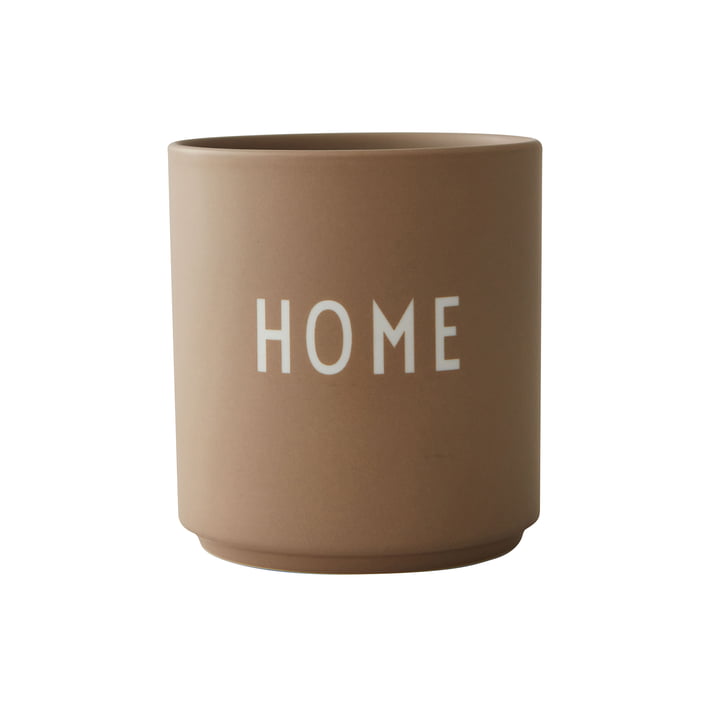 AJ Favourite porcelæn krus, Hjem / brun fra Design Letters