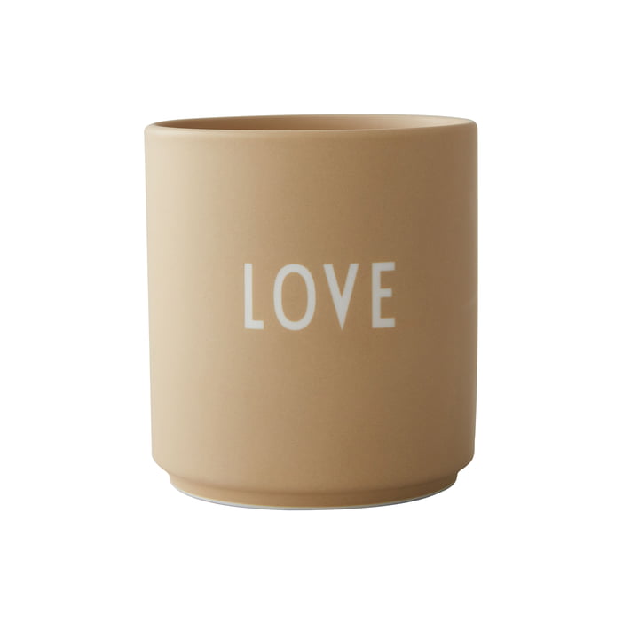 AJ Favourite porcelænskrus, Love /beige fra Design Letters