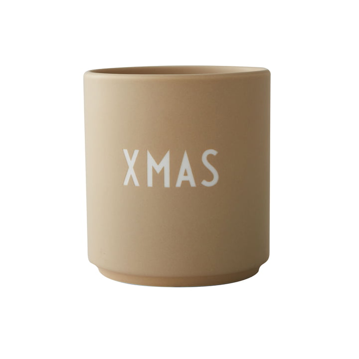 AJ Favourite porcelæn krus, X-Mas / beige fra Design Letters