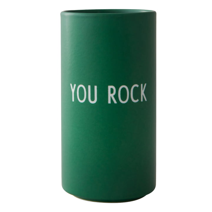 AJ Favourite Porcelænsvase, You Rock / Grass Green fra Design Letters