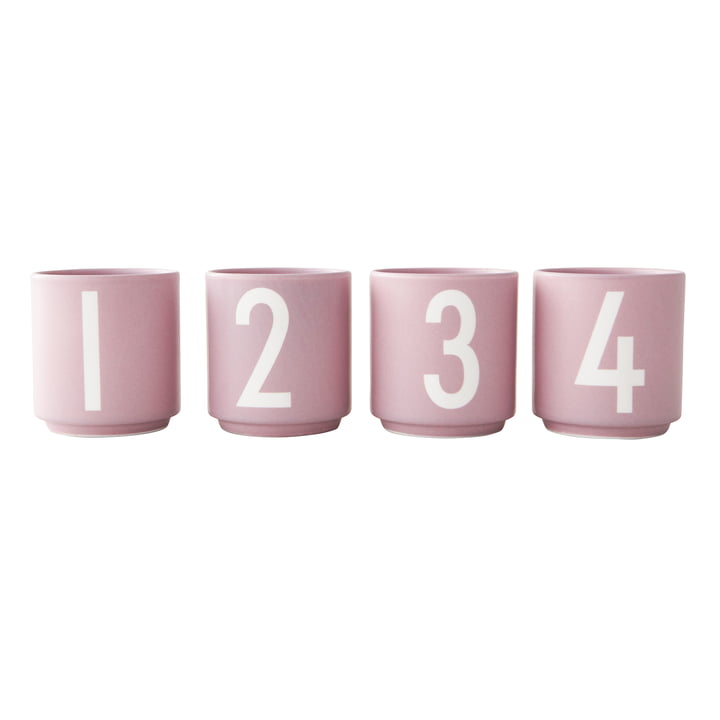 Porcelæns minikrus, lavendel (sæt med 4) fra Design Letters