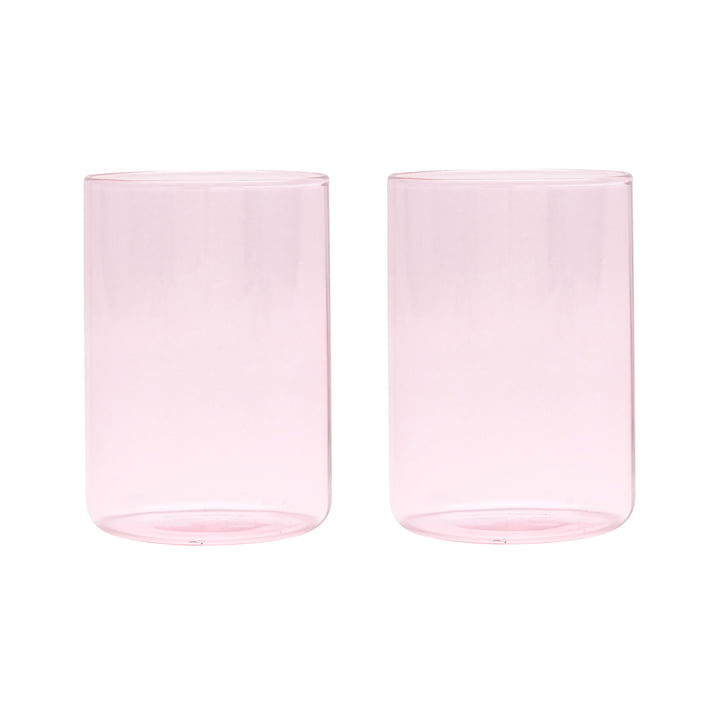 The Mute Favourite drikkeglasset, pink (sæt med 2) fra Design Letters