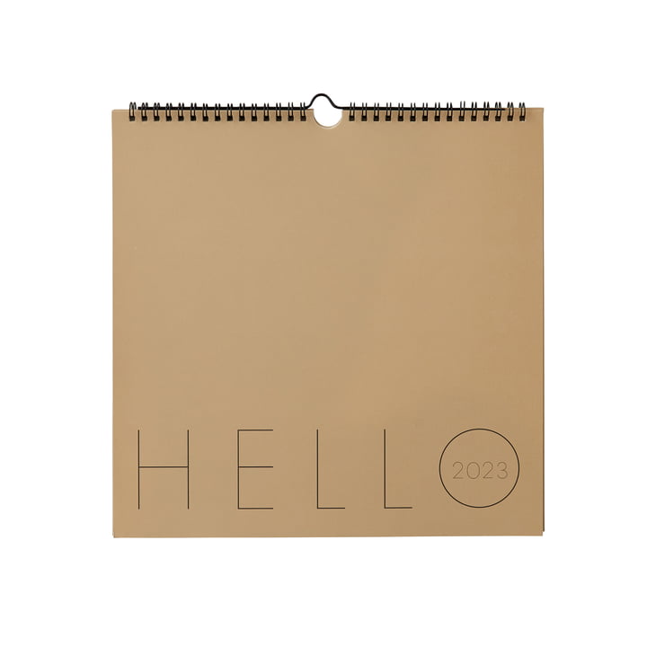 Vægkalender 2023, beige fra Design Letters