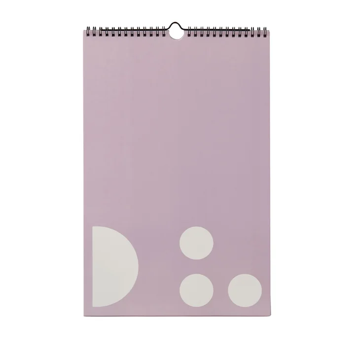 Vægkalender, månedsplanner, lavendel fra Design Letters
