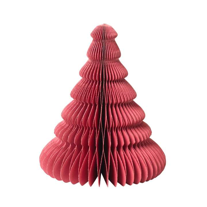 Paper Christmas Tree, Ø 13 x H 15 cm, pompeiansk rød fra Broste Copenhagen