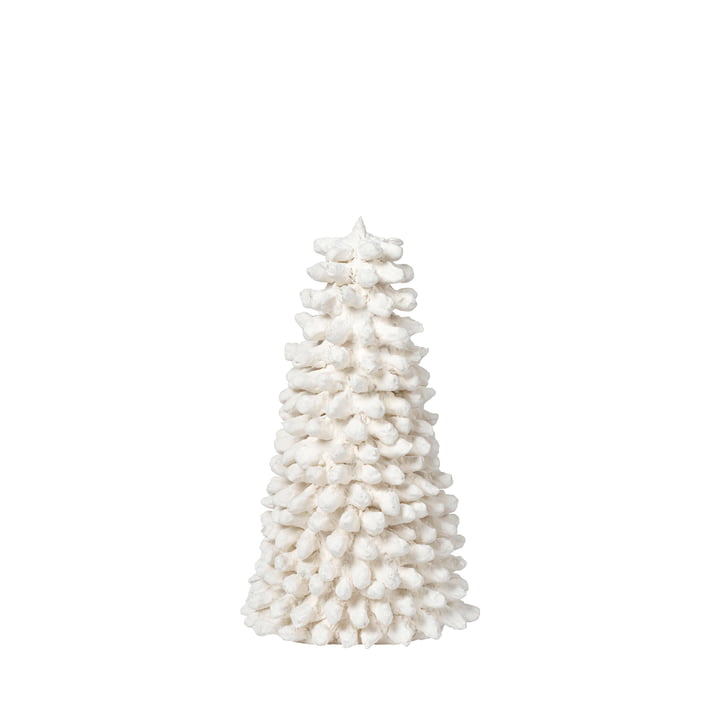 Pulp dekorativt juletræ, H 21 cm, hvid fra Broste Copenhagen