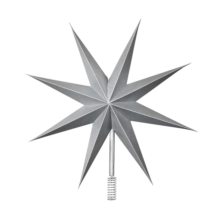 Top Star juletræstop, Ø 30 cm, sølv fra Broste Copenhagen