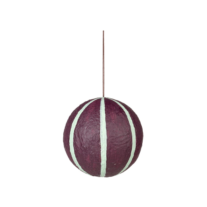 Broste Copenhagen - Sphere juletræskugle, Ø 12 cm, brombærvin